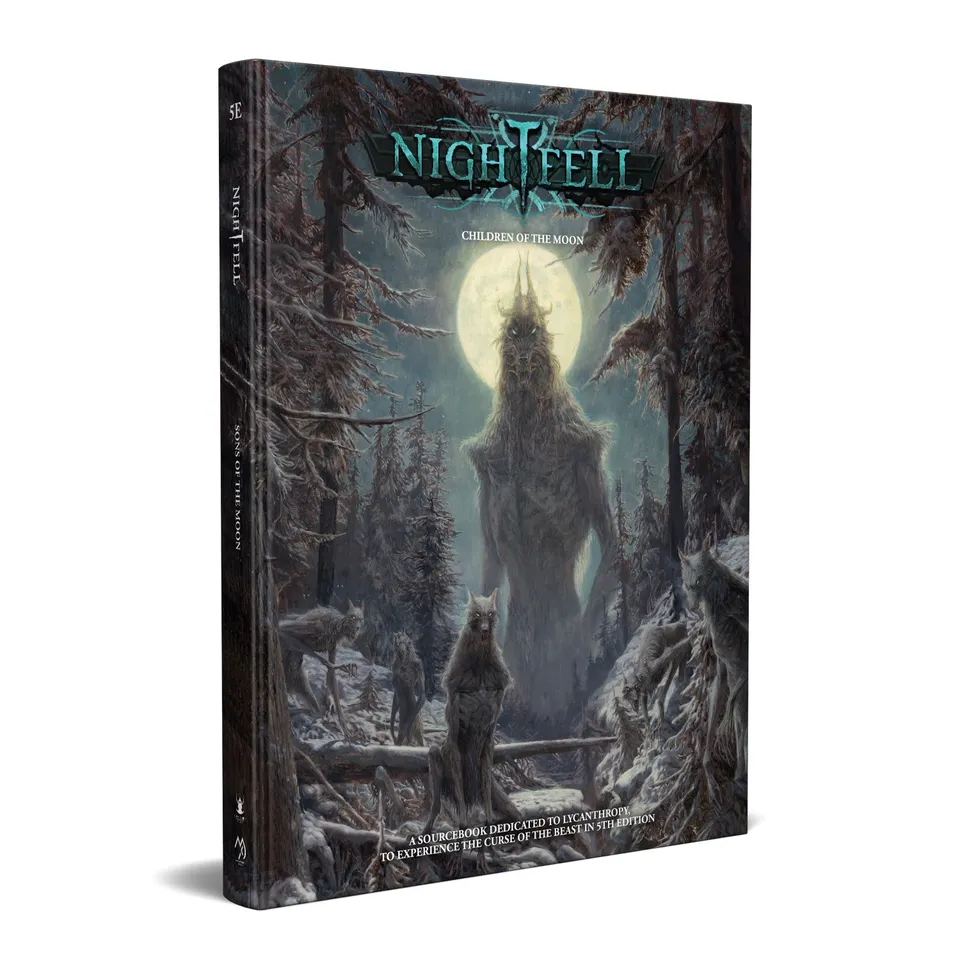 Modiphius Nightfell Children of the Moon manuale 5E licantropi
