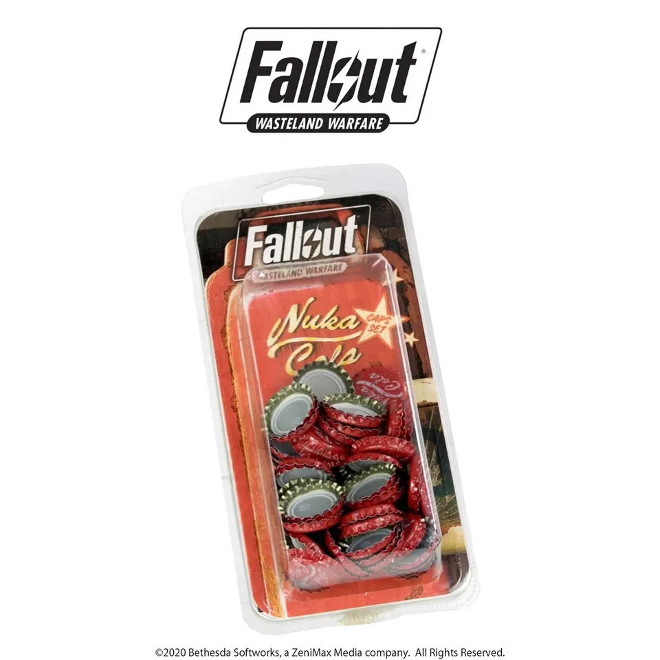 Modiphius Fallout Wasteland Warfare Nuka Cola Caps Set 50 tappi