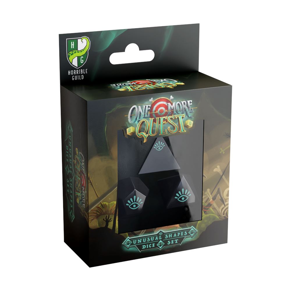 Modiphius One More Quest Unusual Shapes Dice Set d4 d8 d12 Way Seagull