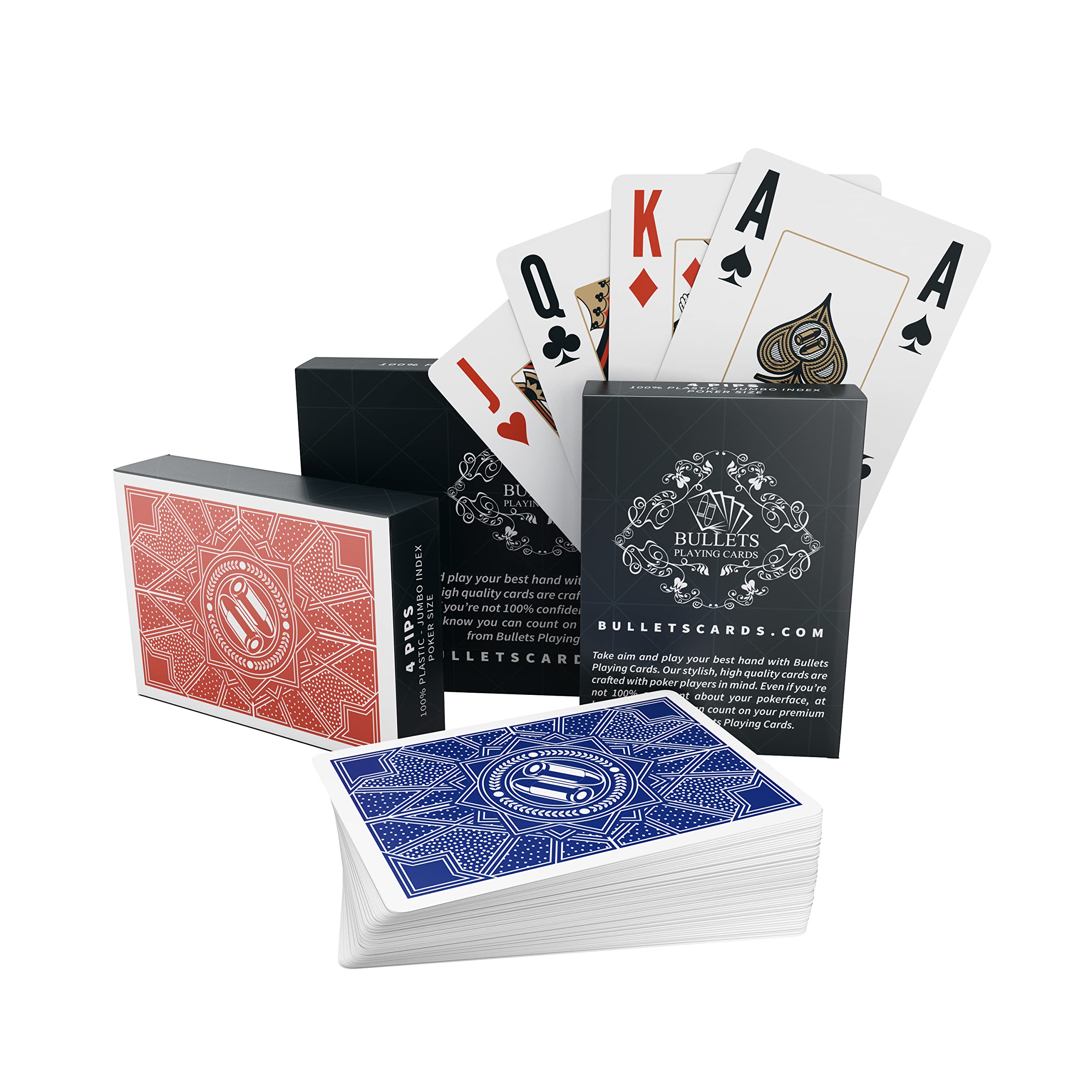 Cards&Co Carte da poker plastica 2 segni angolo jumbo