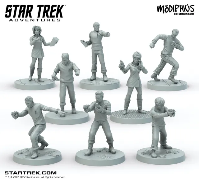 Modiphius Star Trek Adventures TOS Bridge Crew File STL 8 Miniature
