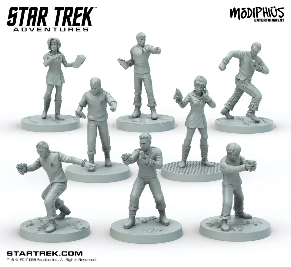 Modiphius Star Trek Adventures TOS Bridge Crew File STL 8 Miniature