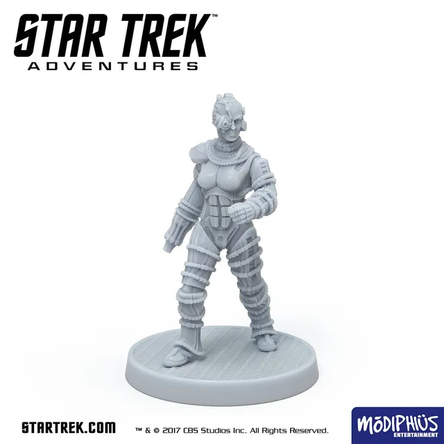 Modiphius Star Trek Adventures TNG Borg Female 3 miniatura STL 32mm