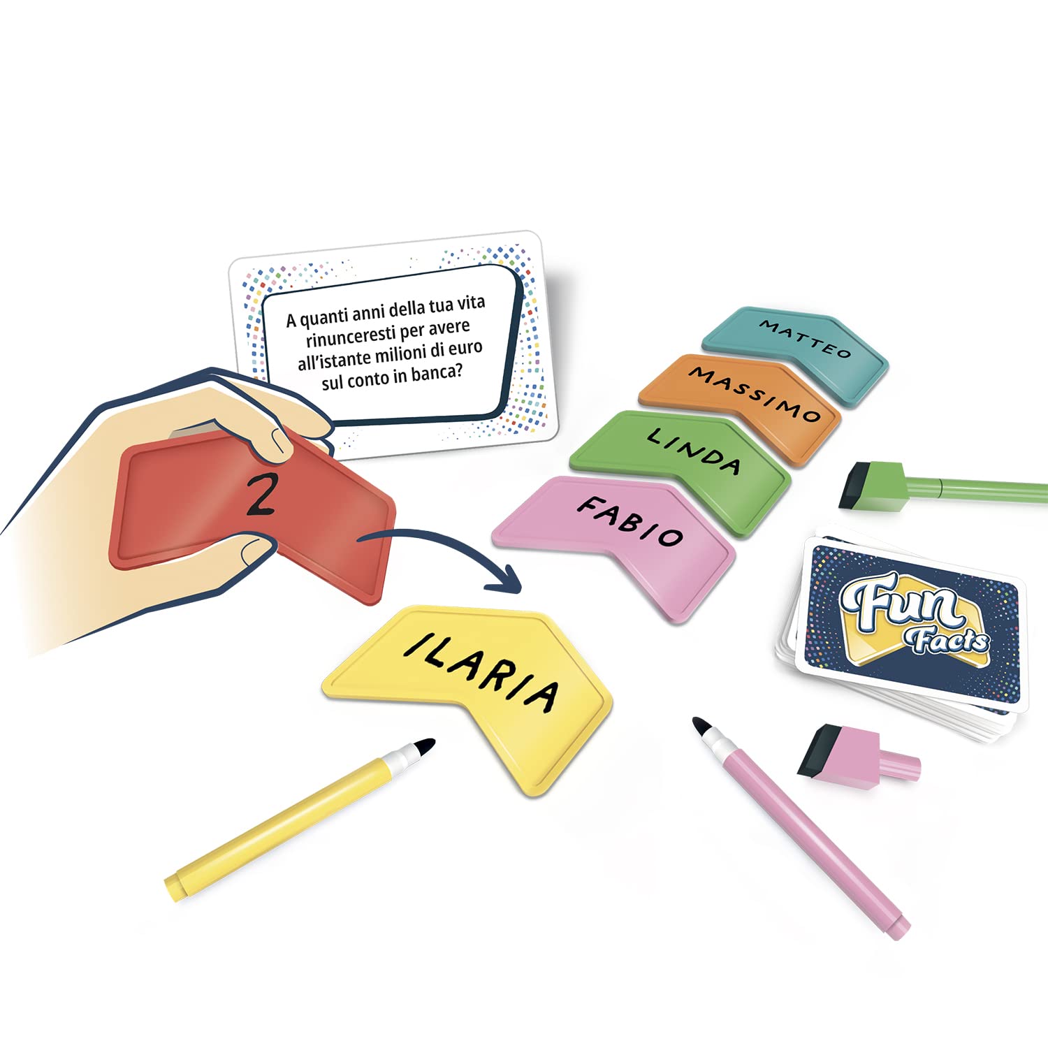 Asmodee Fun Facts gioco da tavolo collaborativo 4-8 giocatori