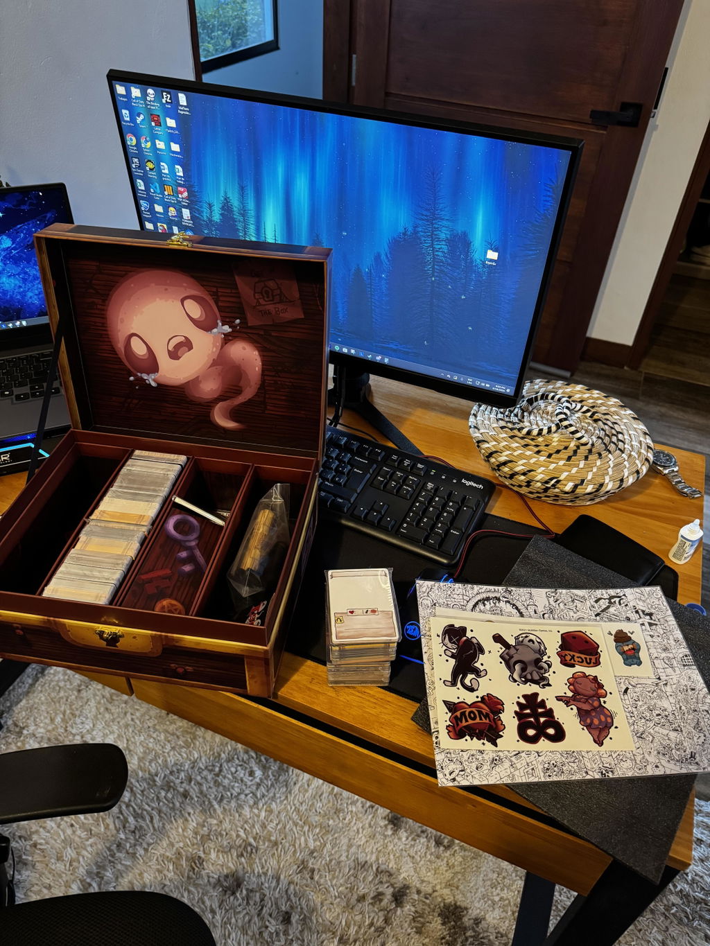 Maestro Media Binding of Isaac Four Souls gioco carte Full Collection