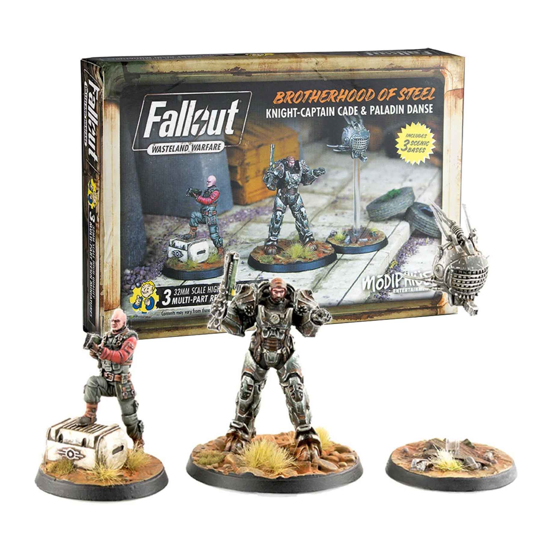 Modiphius Fallout: Wasteland Warfare Brotherhood Steel Starter Bundle miniature