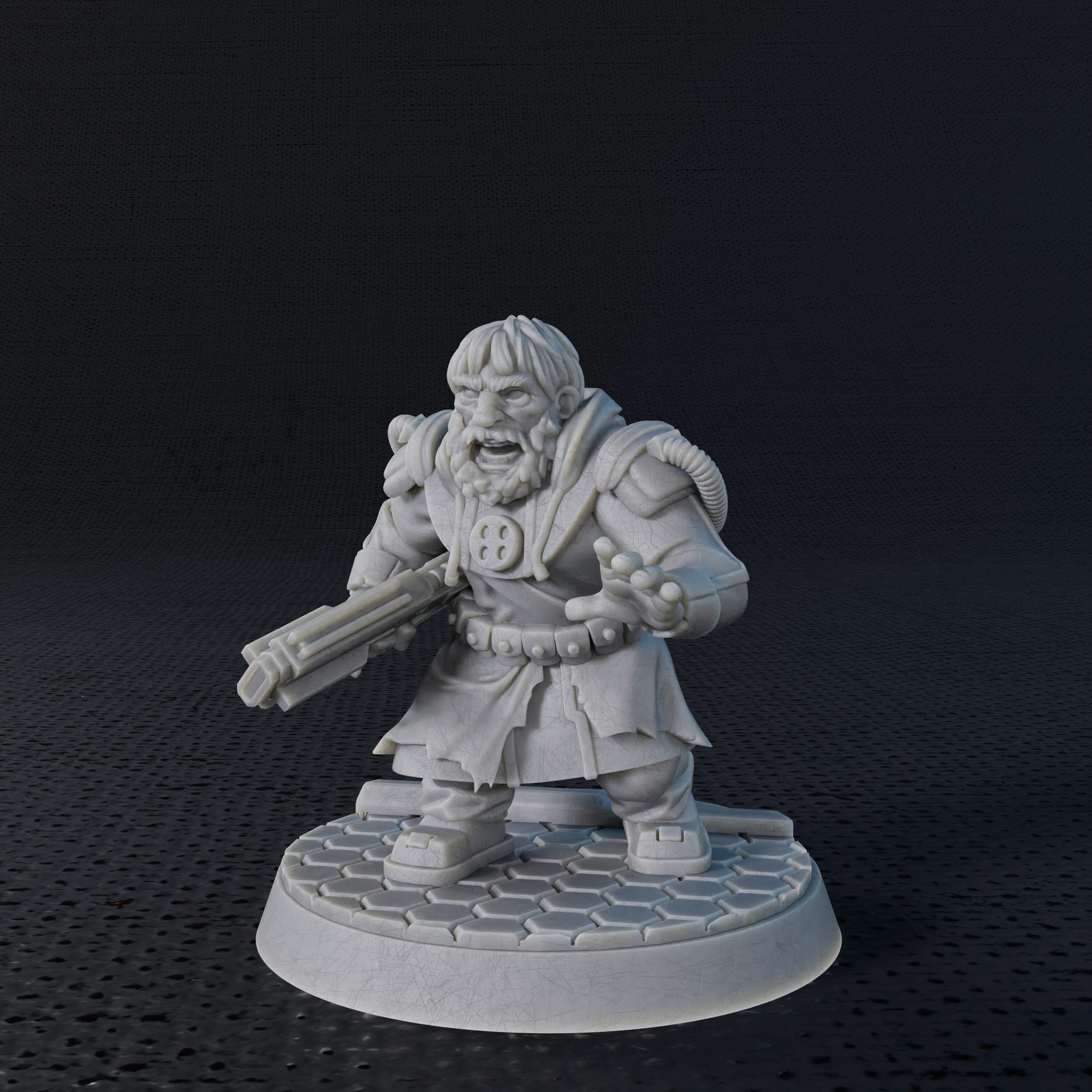 Five Parsecs Titan Forge Krag miniatura file STL stampa 3D 32mm
