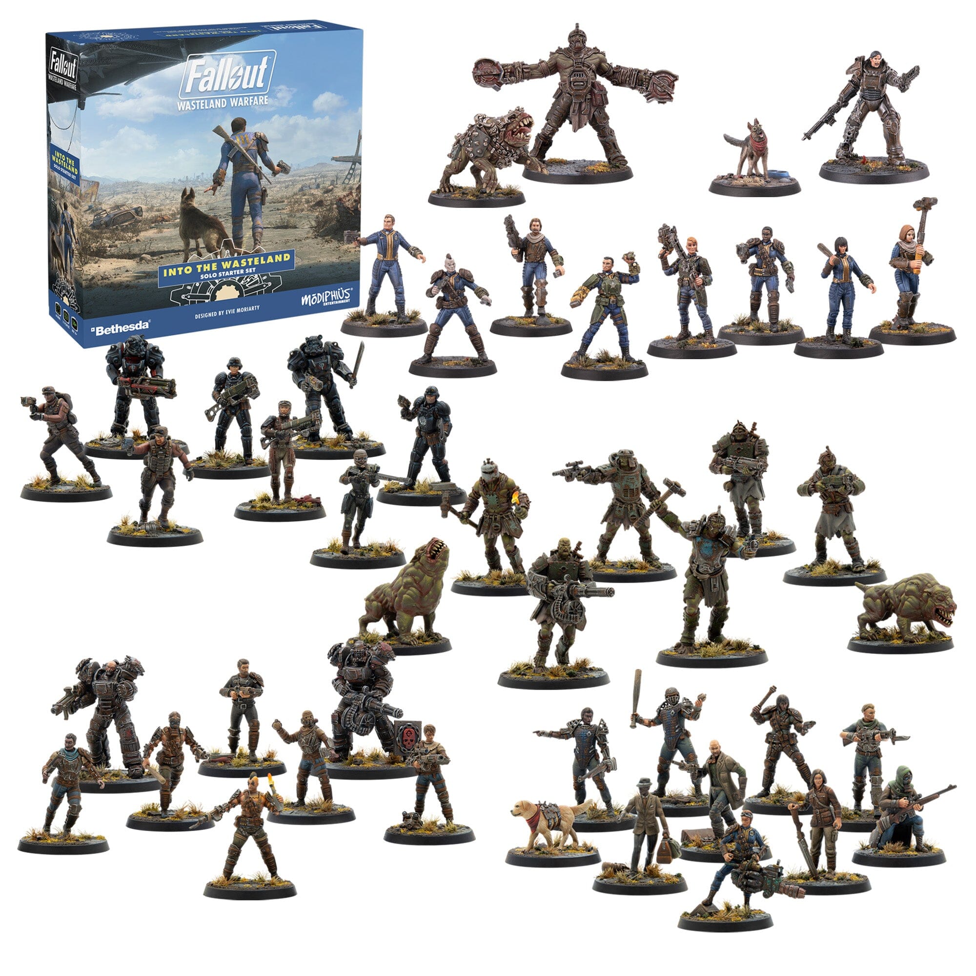 Modiphius Fallout Wasteland Warfare Factions Bundle starter miniature
