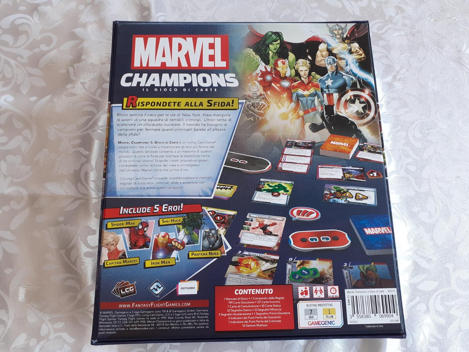 Asmodee Marvel Champions LCG gioco carte cooperativo italiano base