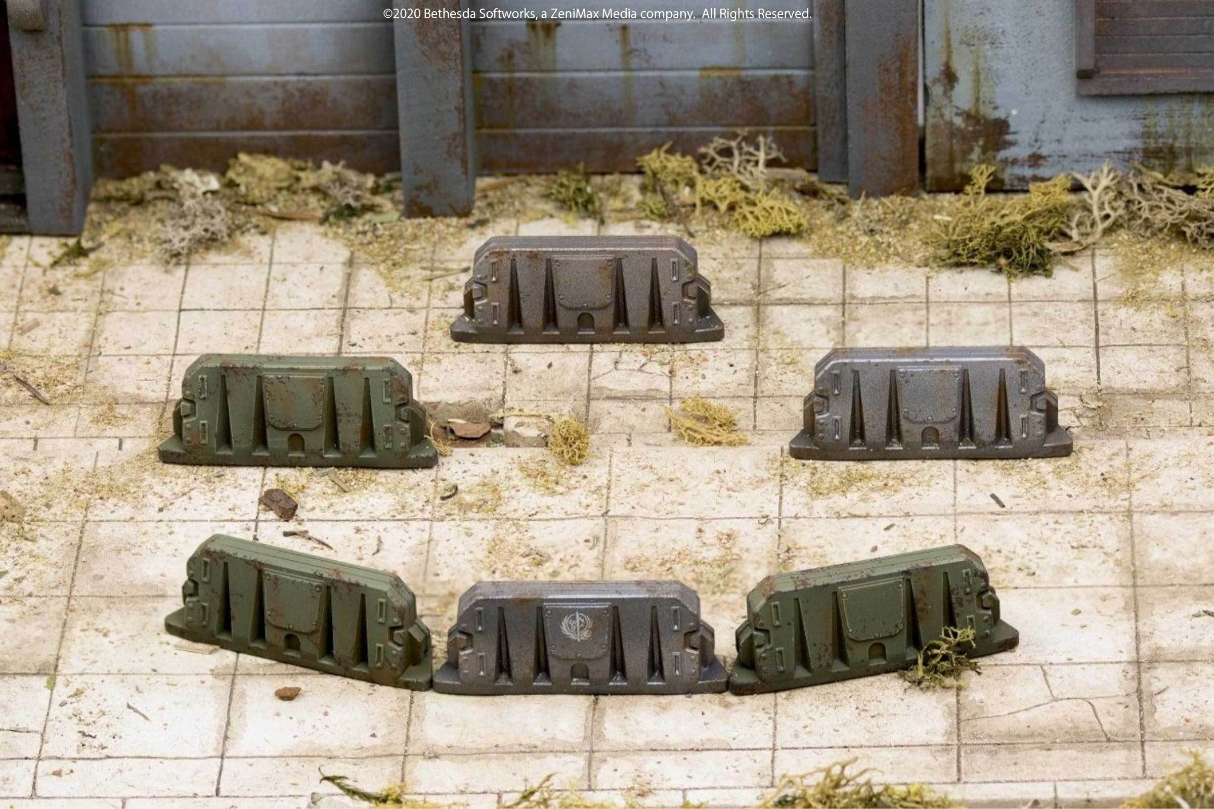 Modiphius Fallout Wasteland Warfare Military Barricades scenici