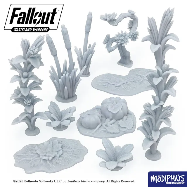 Modiphius Fallout Wasteland Warfare Plants Crops file STL 10 pezzi