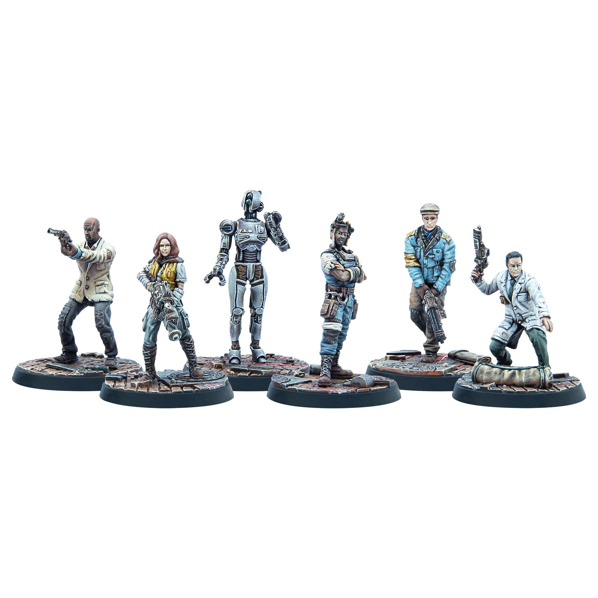 Modiphius Fallout Wasteland Warfare Railroad Core Box 6 miniature