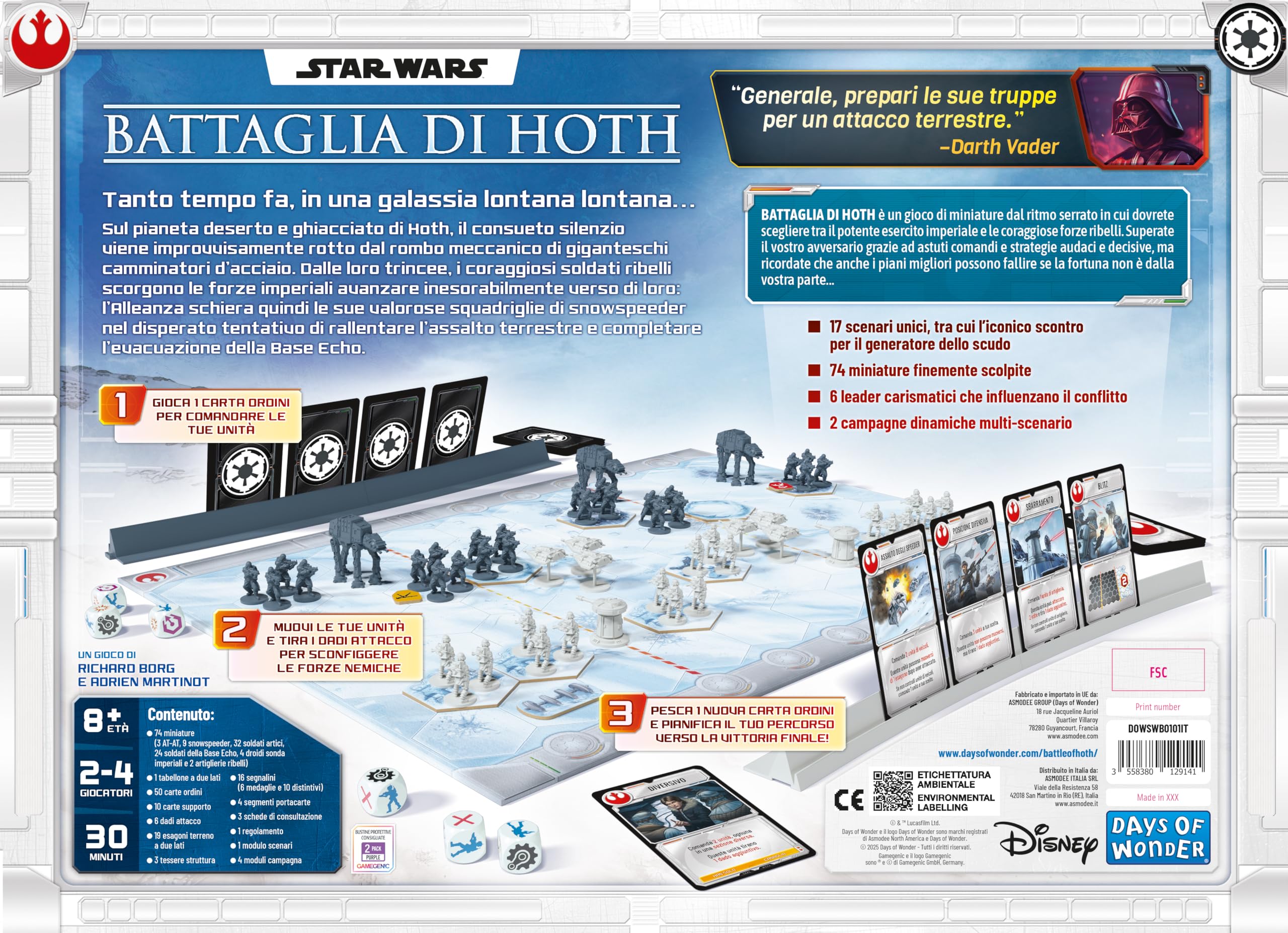 Asmodee Star Wars Battaglia di Hoth gioco strategia edizione italiana