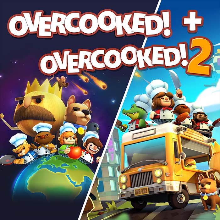 Overcooked + Overcooked 2 videogioco cucina cooperativo 4 giocatori