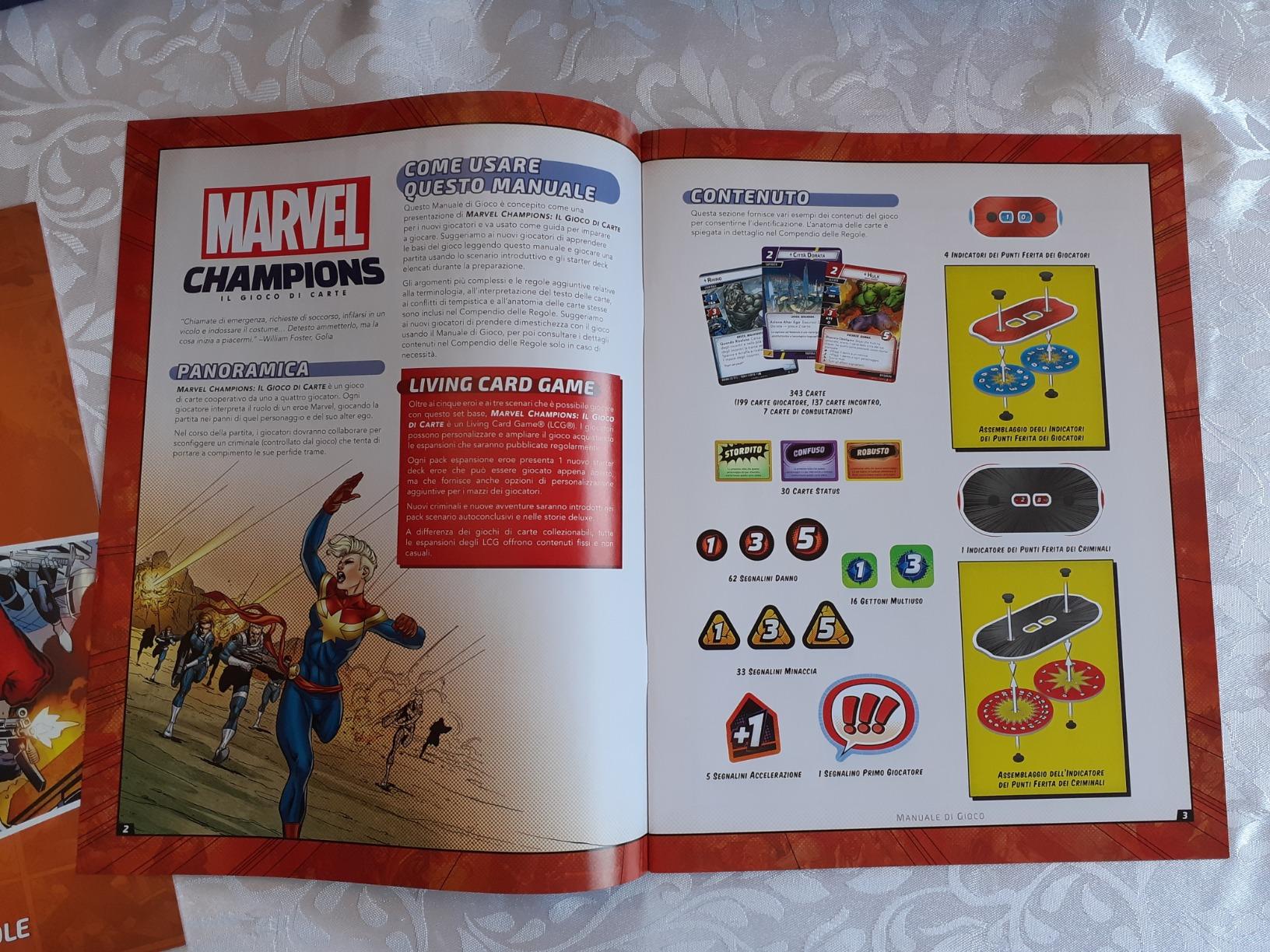 Asmodee Marvel Champions LCG gioco carte cooperativo italiano base