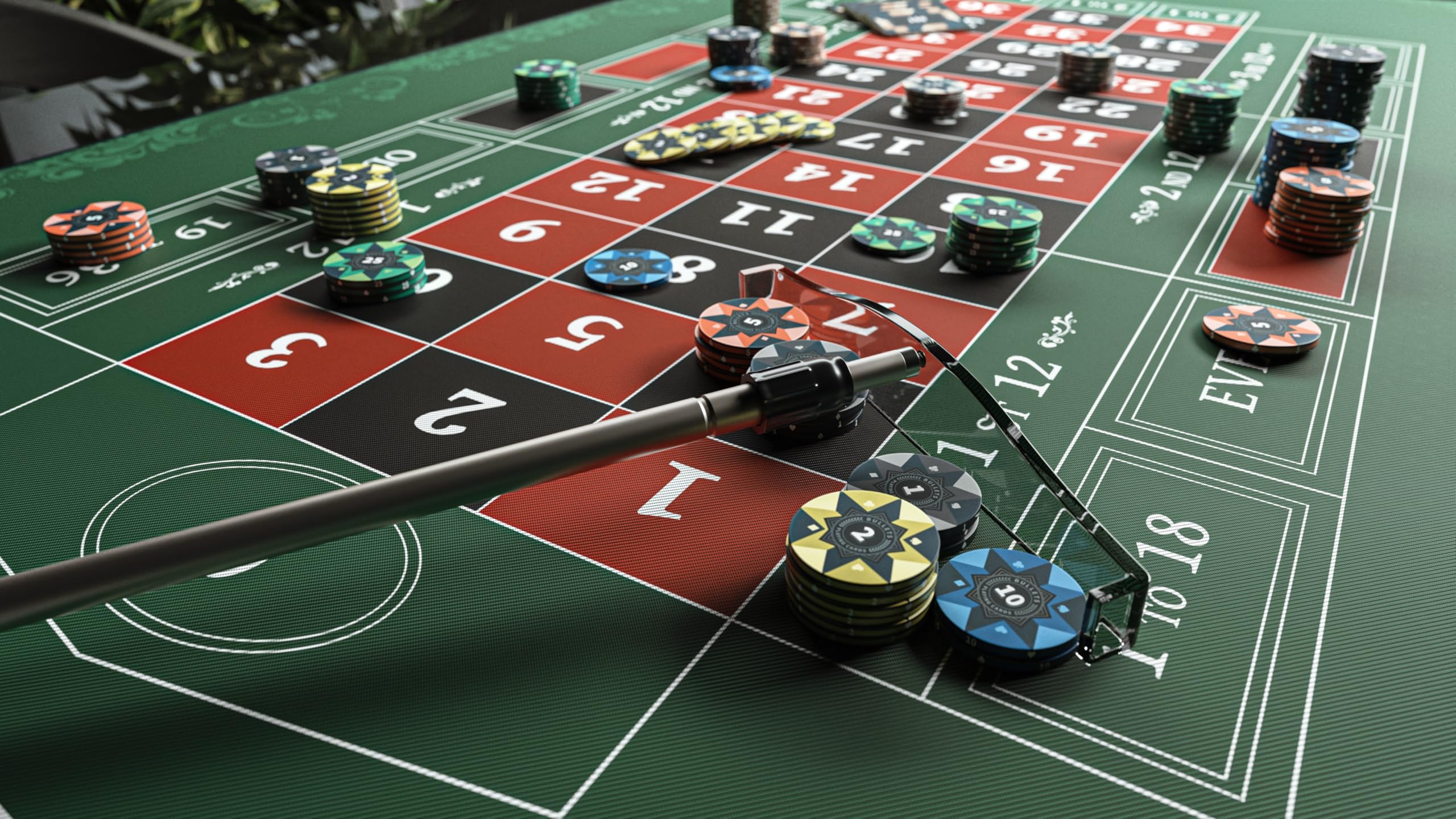 Cards Roulette Tappetino Roulette 180x90 cm con Borsa