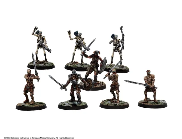 Modiphius Elder Scrolls Bleak Falls Barrow set 8 miniature 32mm