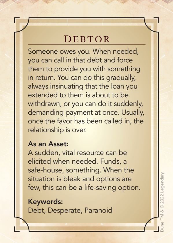 Modiphius Dune Mazzo Carte Architect Asset Deck 56 Carte