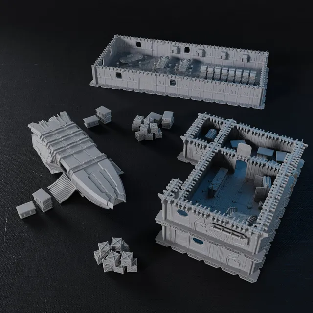 Five Parsecs Titan Forge Complete Bundle file STL miniature terrain