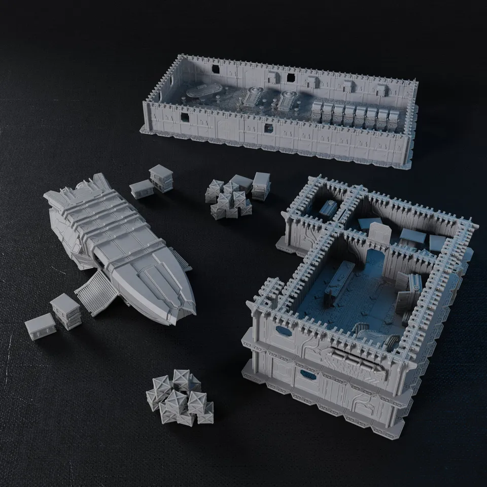 Five Parsecs Titan Forge Complete Bundle file STL miniature terrain