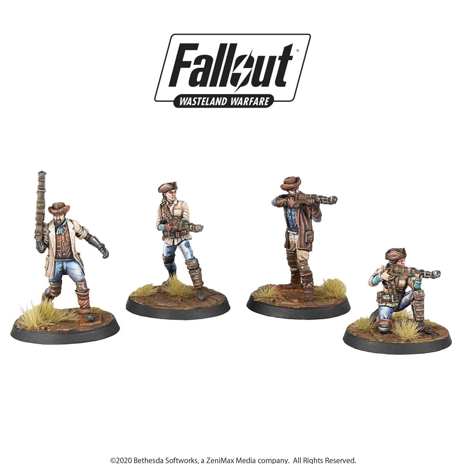 Modiphius Fallout Minutemen Posse miniature 32mm 4pz Survivors