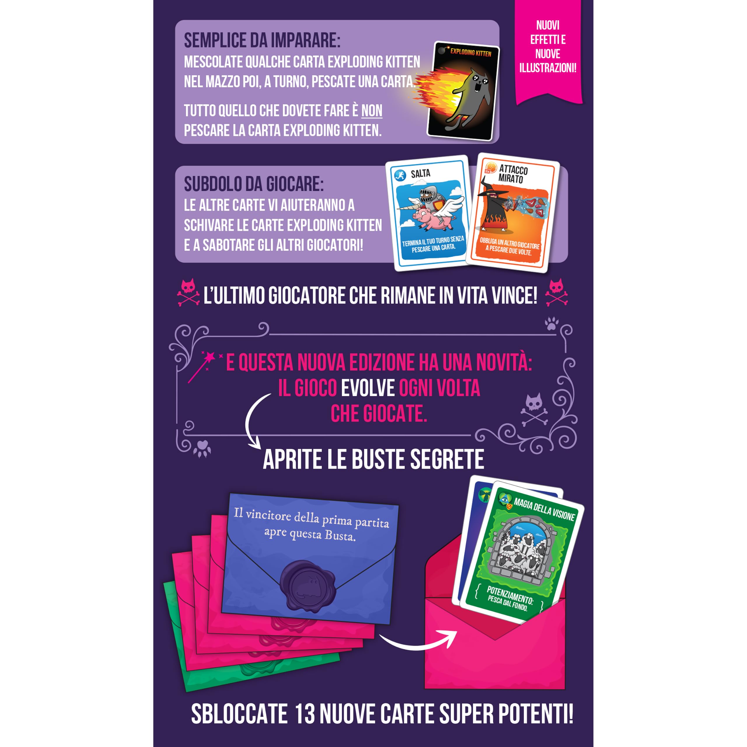 Exploding Kittens Curse You gioco di carte party 2-5 giocatori