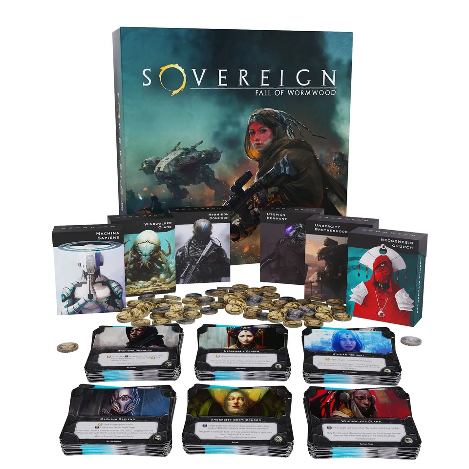 Modiphius Sovereign Fall of Wormwood gioco di carte 2-4 giocatori