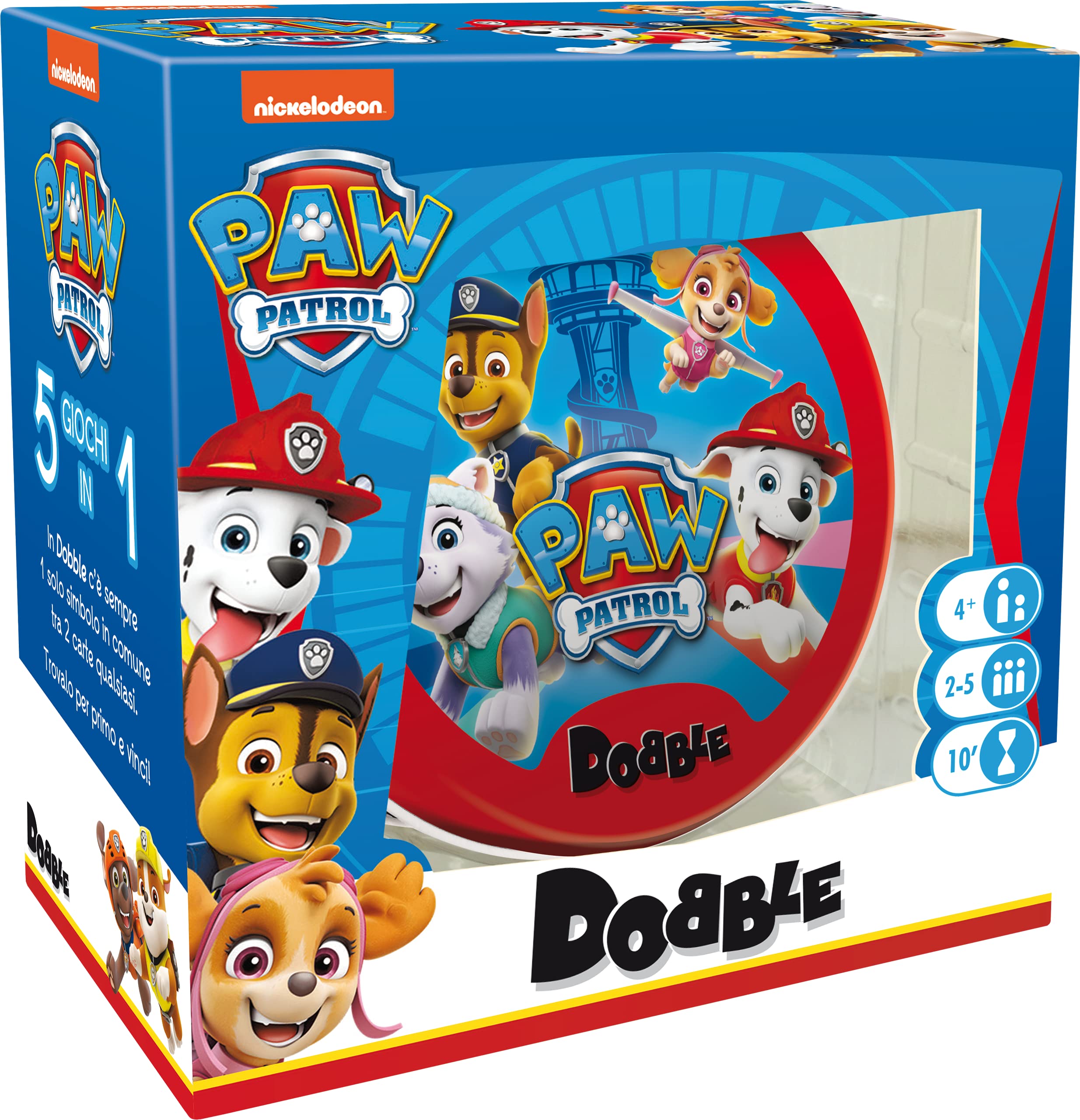 Asmodee Dobble Paw Patrol Blu Gioco di Carte 2-8 giocatori