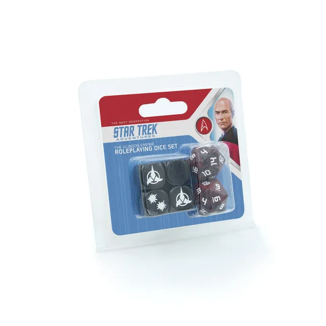Modiphius Star Trek Klingon Dice Set 6 dadi rosso nero