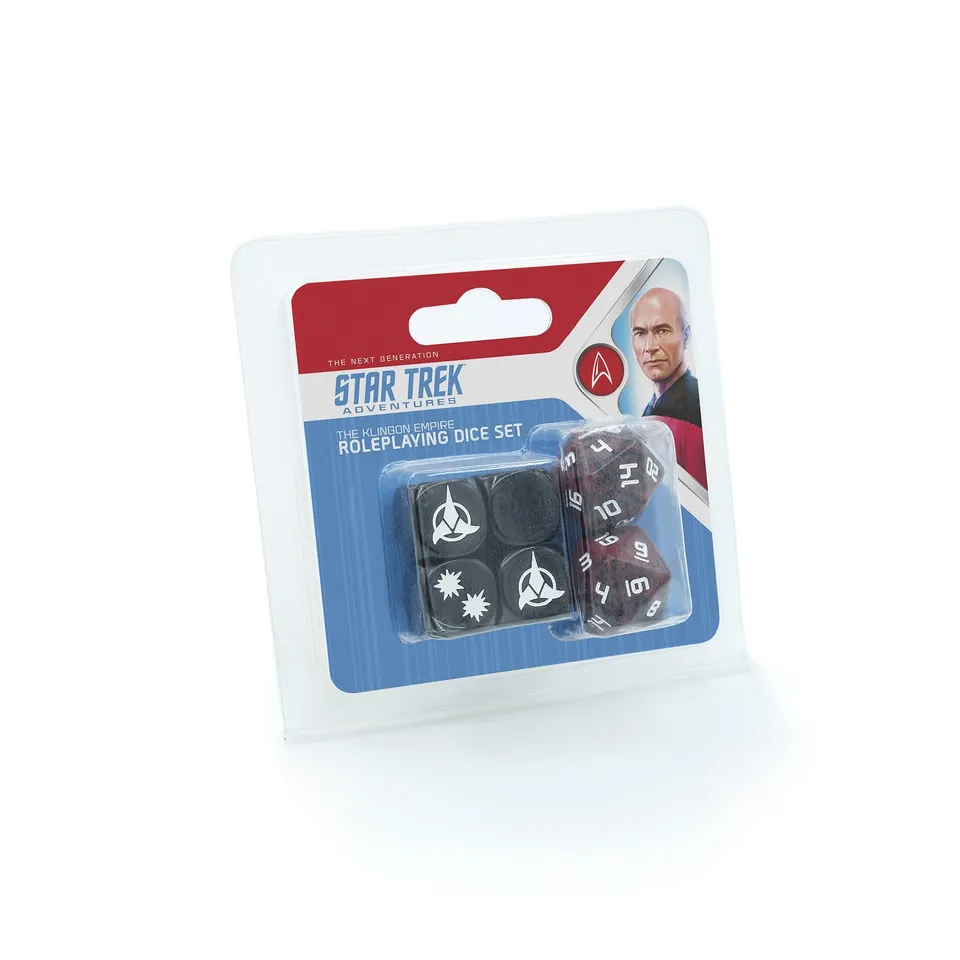 Modiphius Star Trek Klingon Dice Set 6 dadi rosso nero