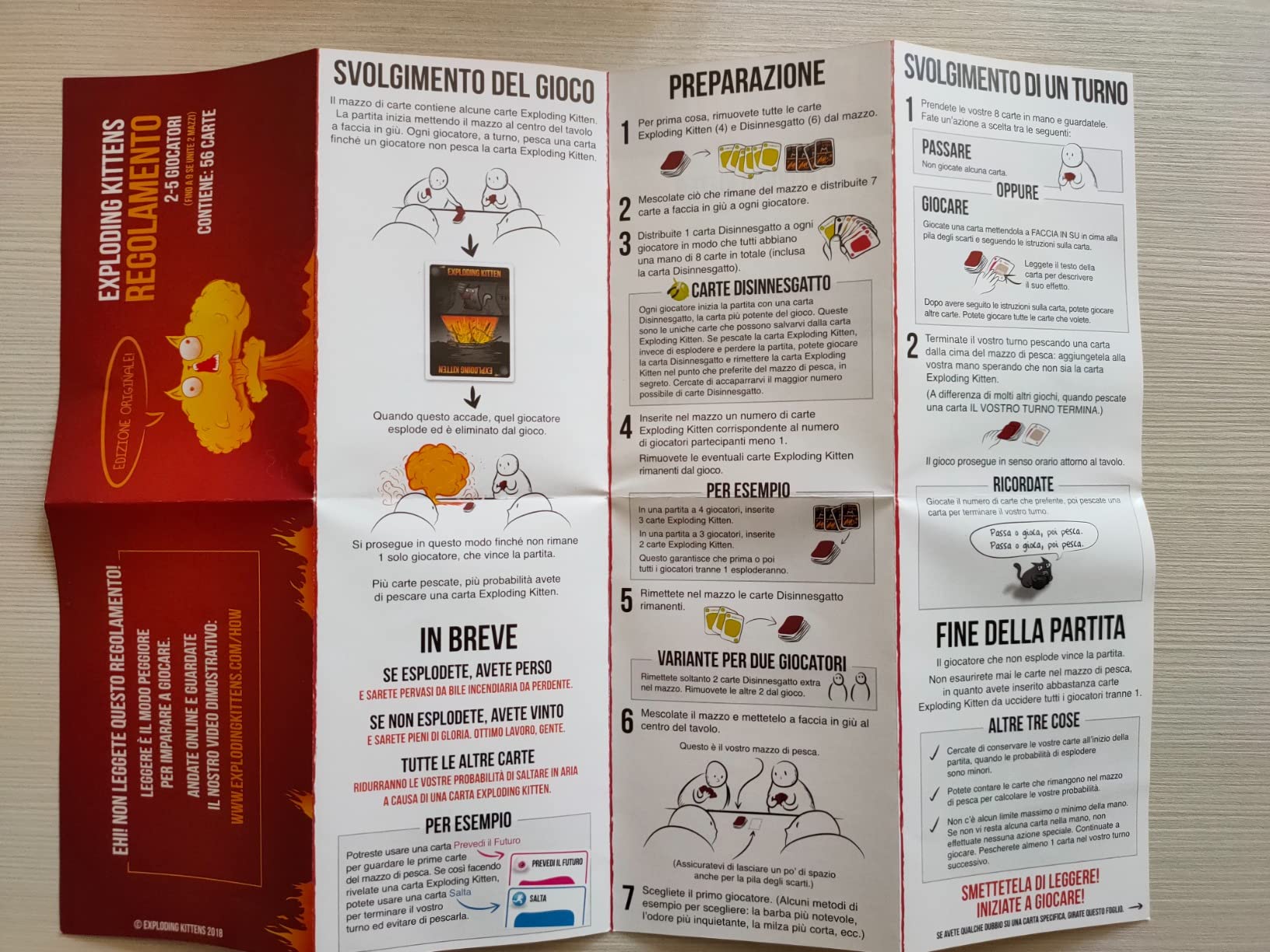 Asmodee Exploding Kittens gioco di carte base 2-5 giocatori