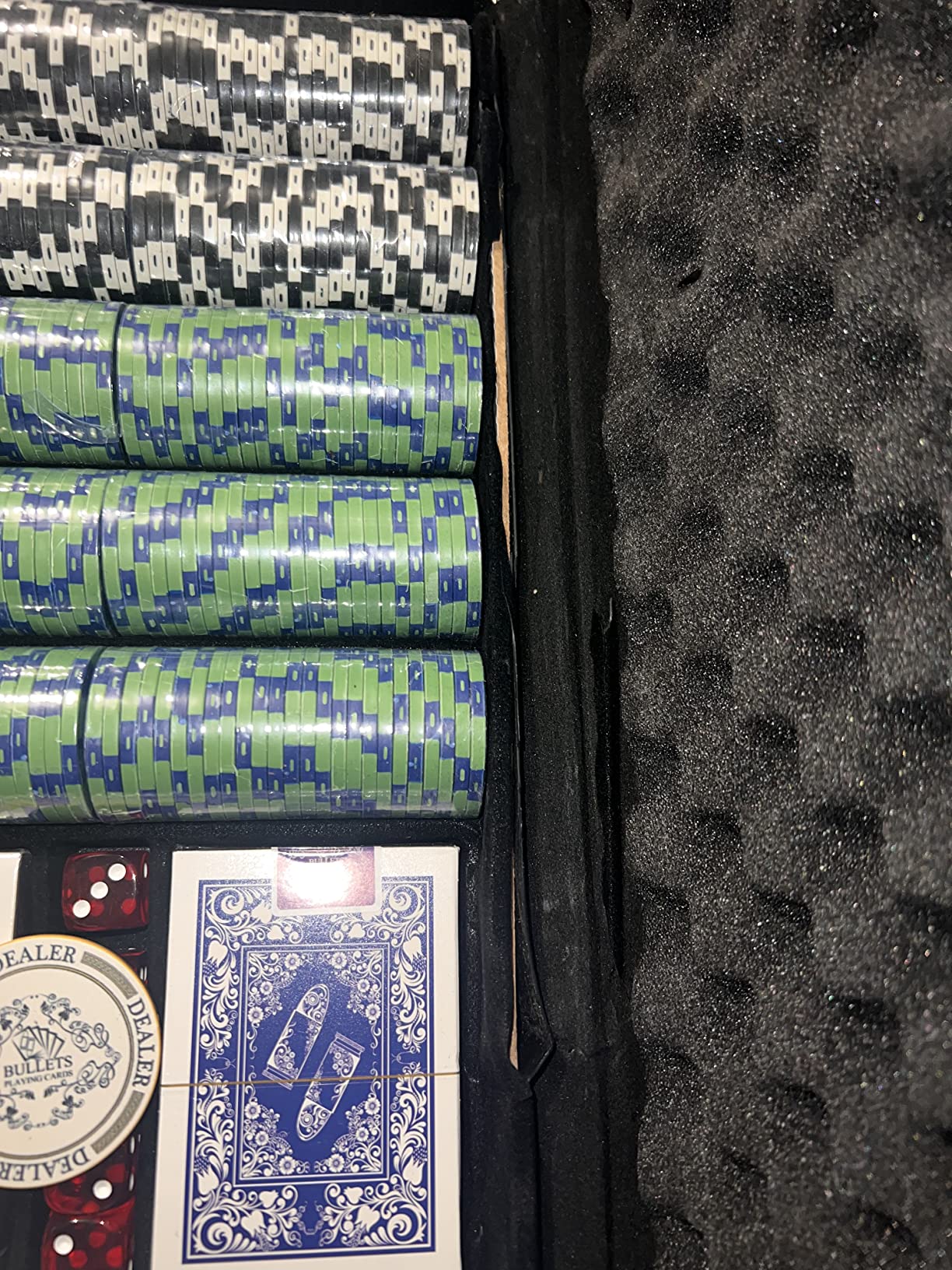 Bullets Playing Cards Set Poker 500 Fiches con Valigetta Deluxe