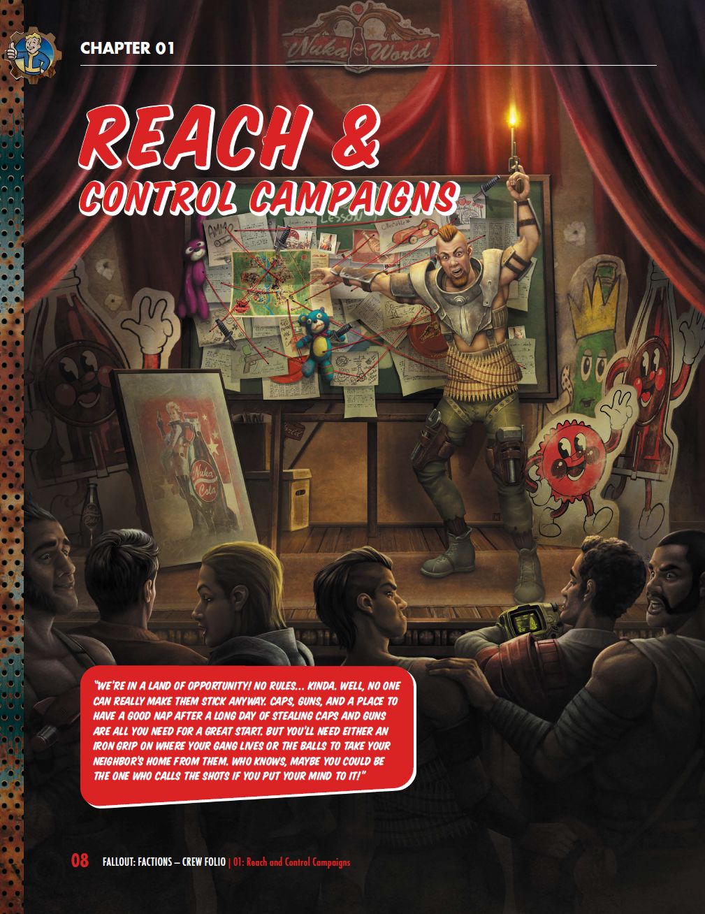 Modiphius Fallout Factions Crew Folio manuale PDF espansione