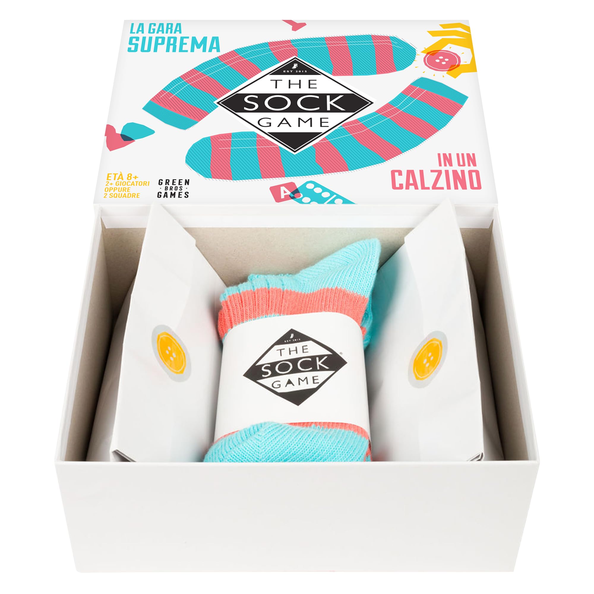 Asmodee The Sock Game Gioco da Tavolo Tattile 2 Squadre