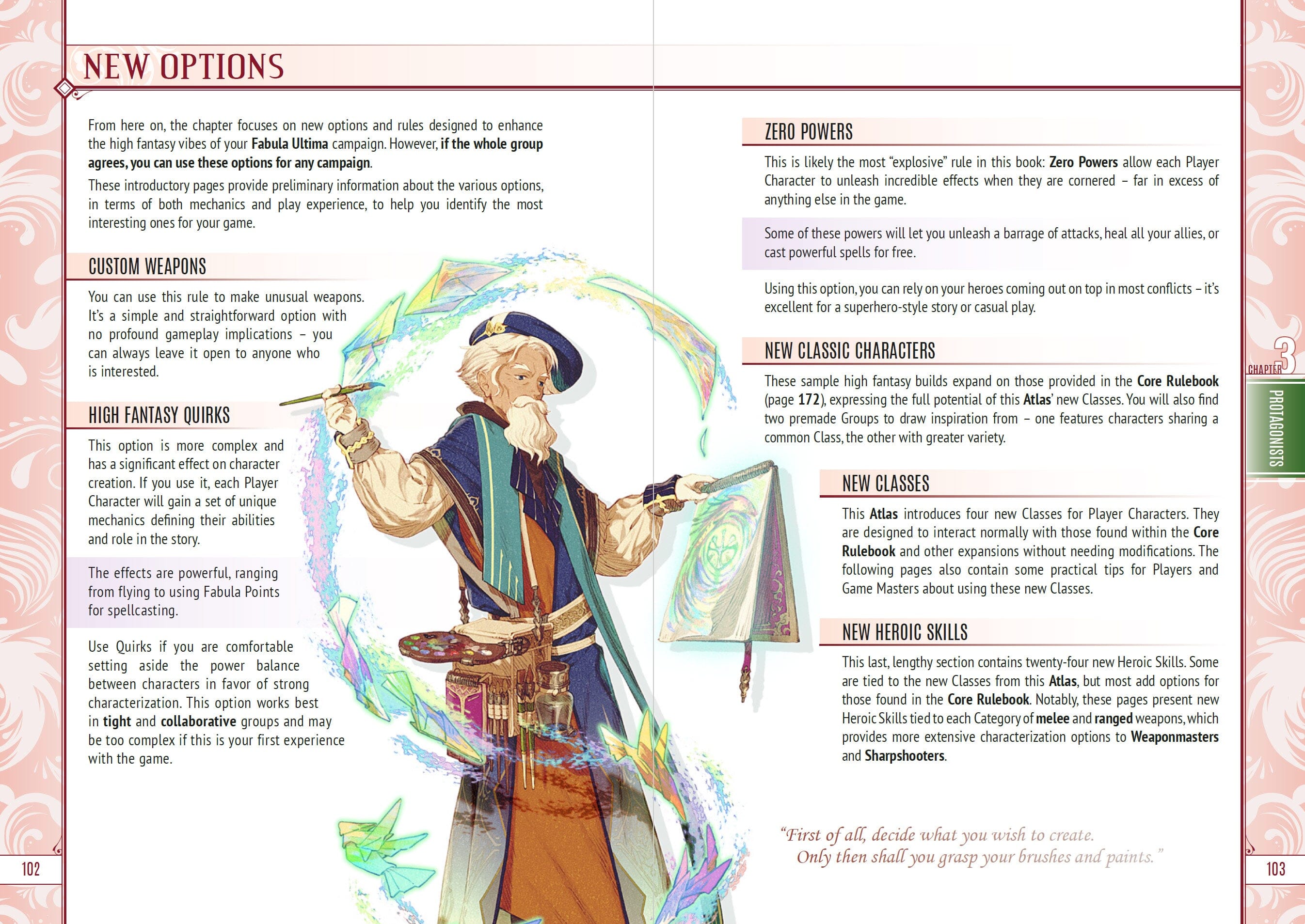 Modiphius Fabula Ultima Atlas High Fantasy manuale GDR 200 pagine