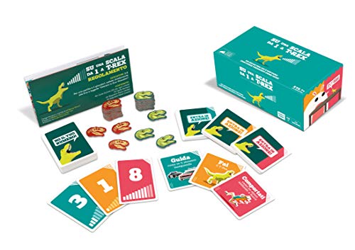 Asmodee Su una Scala da Uno a T-Rex Gioco di Carte party