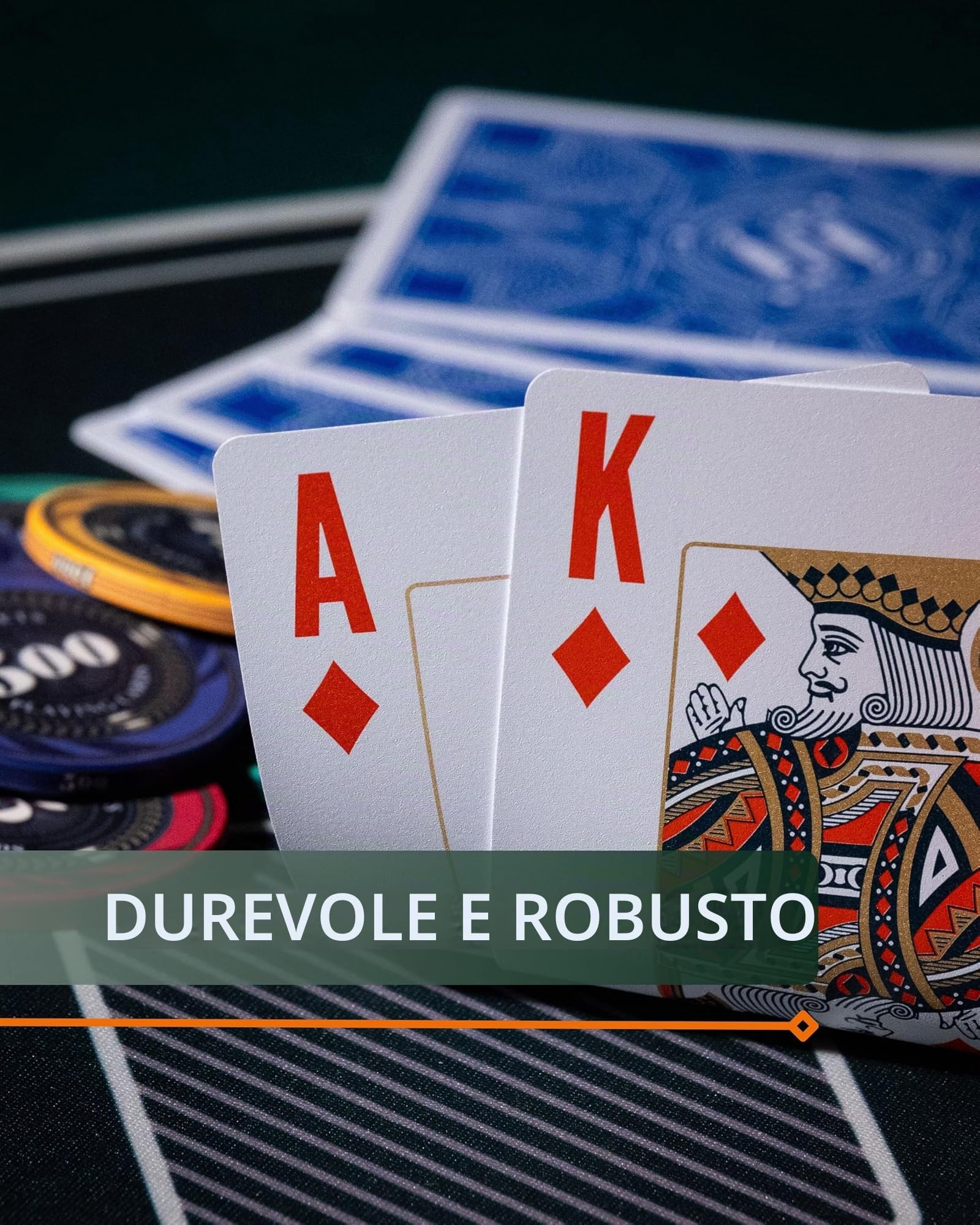 Cards&Co Carte da poker plastica 2 segni angolo jumbo