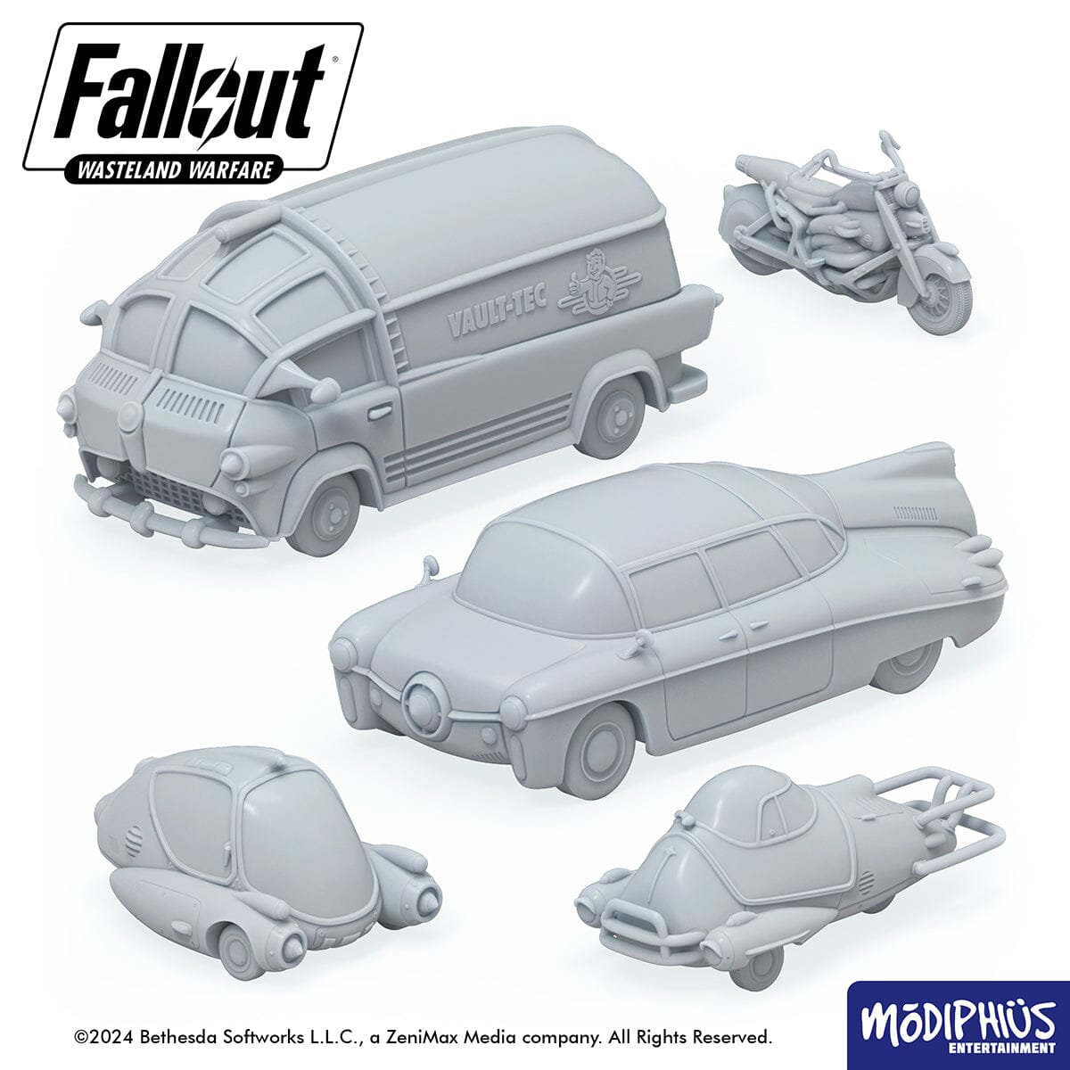 Fallout Wasteland Warfare Terrain veicoli commerciali file STL