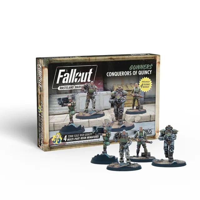 Modiphius Fallout Wasteland Gunners Conquerors Quincy 4 minis