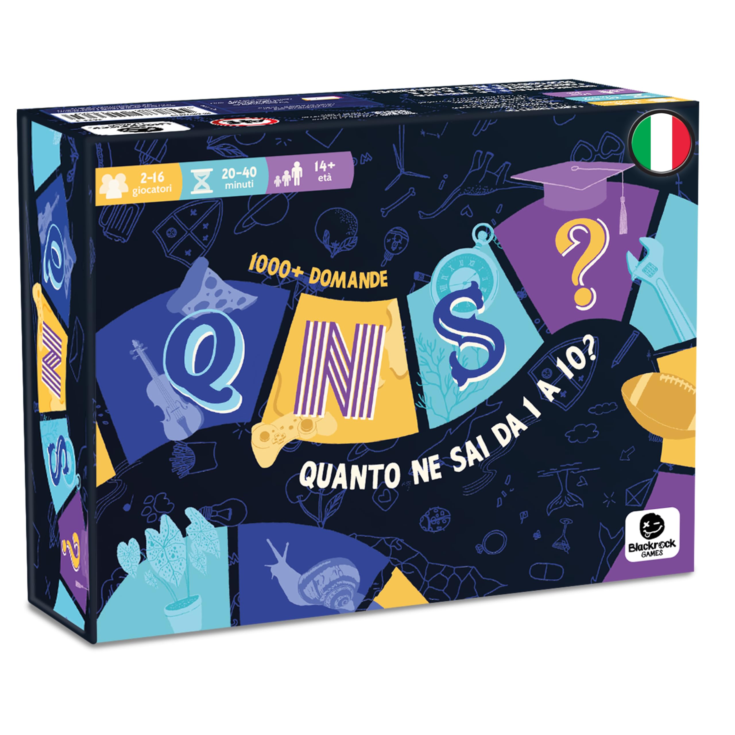 Asmodee Party Games QNS Quanto ne sai gioco quiz 2-6 italiano
