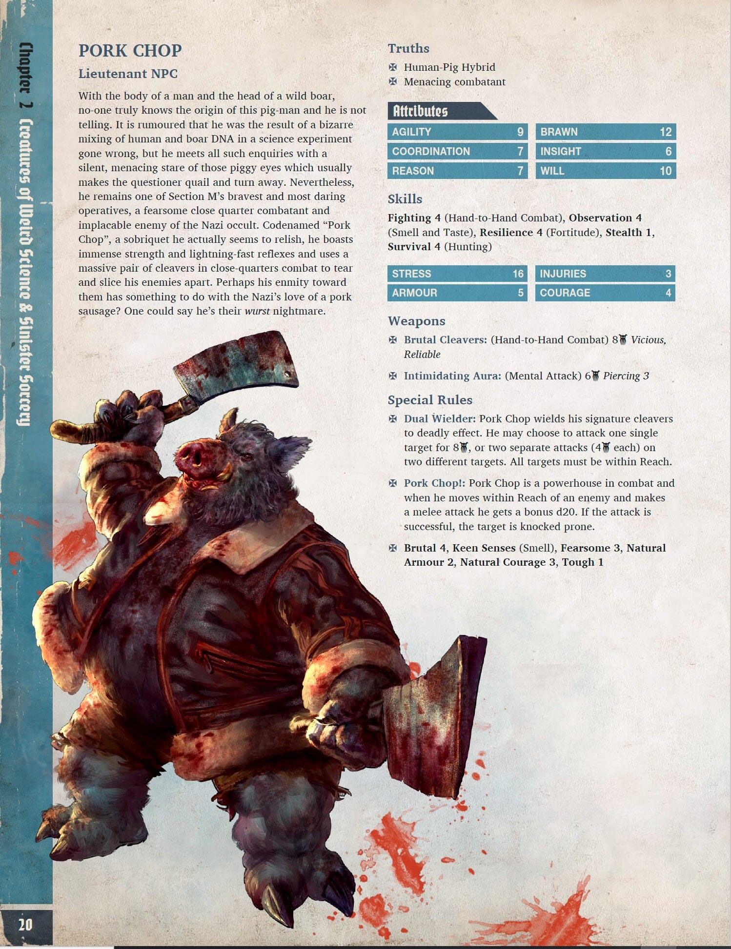 Achtung Cthulhu Horrors of the Secret War manuale PDF 2d20