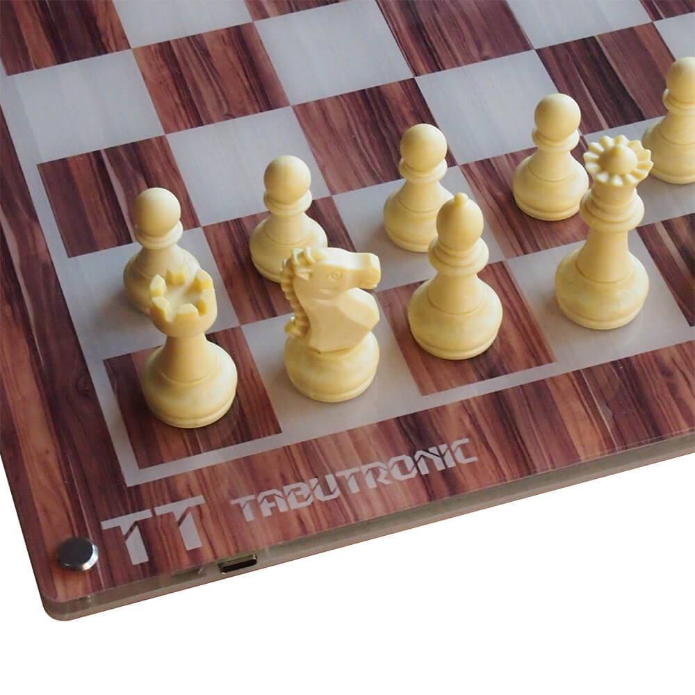 Tabutronic Sentio 35 Macassar scacchiera elettronica pezzi wood look