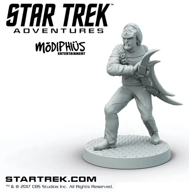 Modiphius Star Trek Adventures Worf TNG miniatura file STL