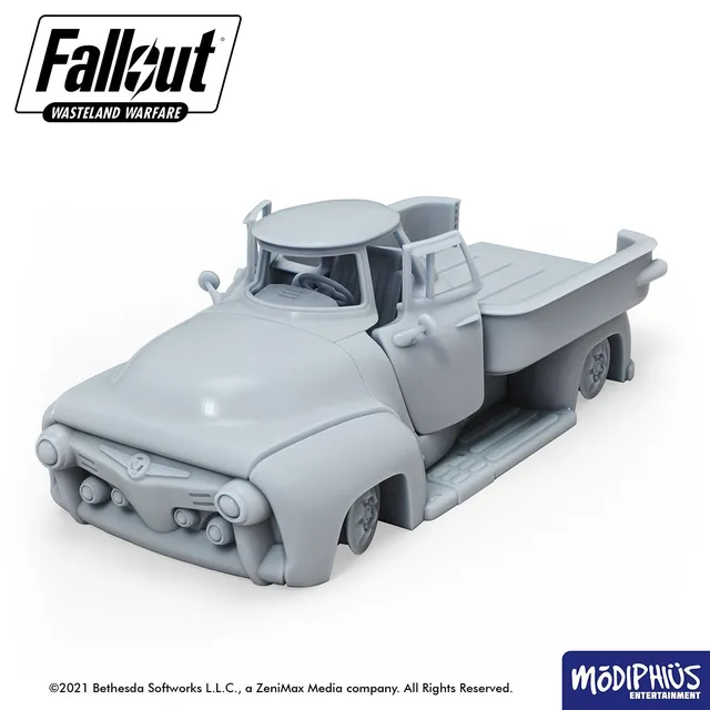 Modiphius Fallout Wasteland Warfare Pick-R-Up Truck file STL