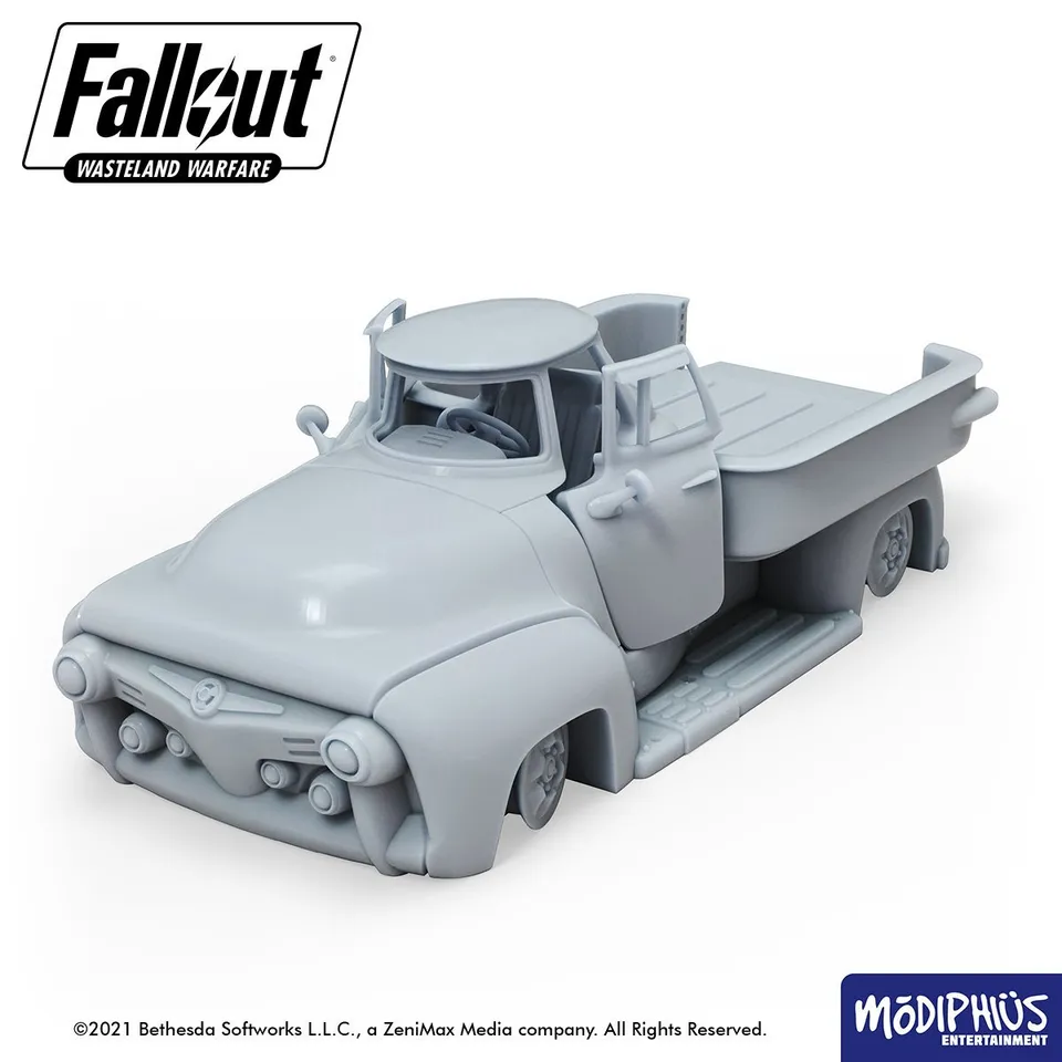 Modiphius Fallout Wasteland Warfare Pick-R-Up Truck file STL