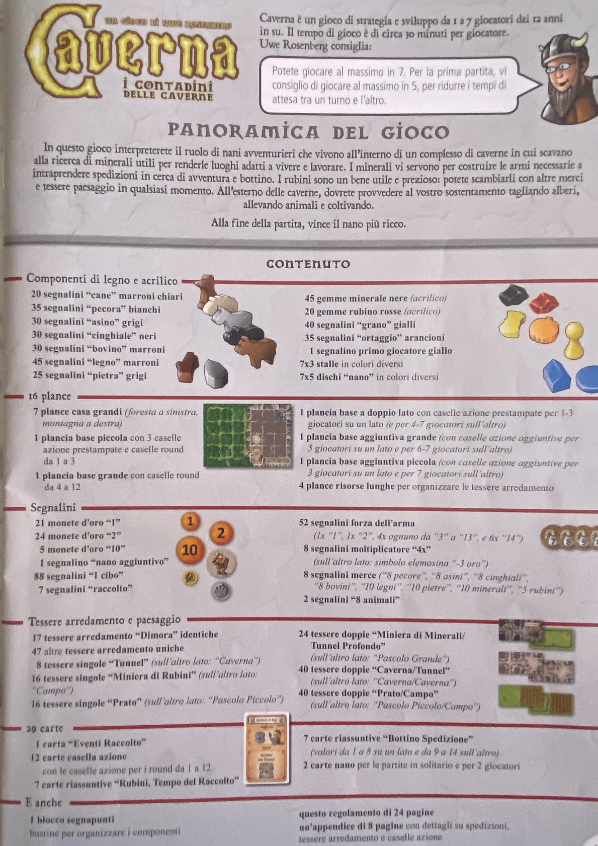 Caverna Asmodee gioco tavolo strategia 1-7 giocatori italiano