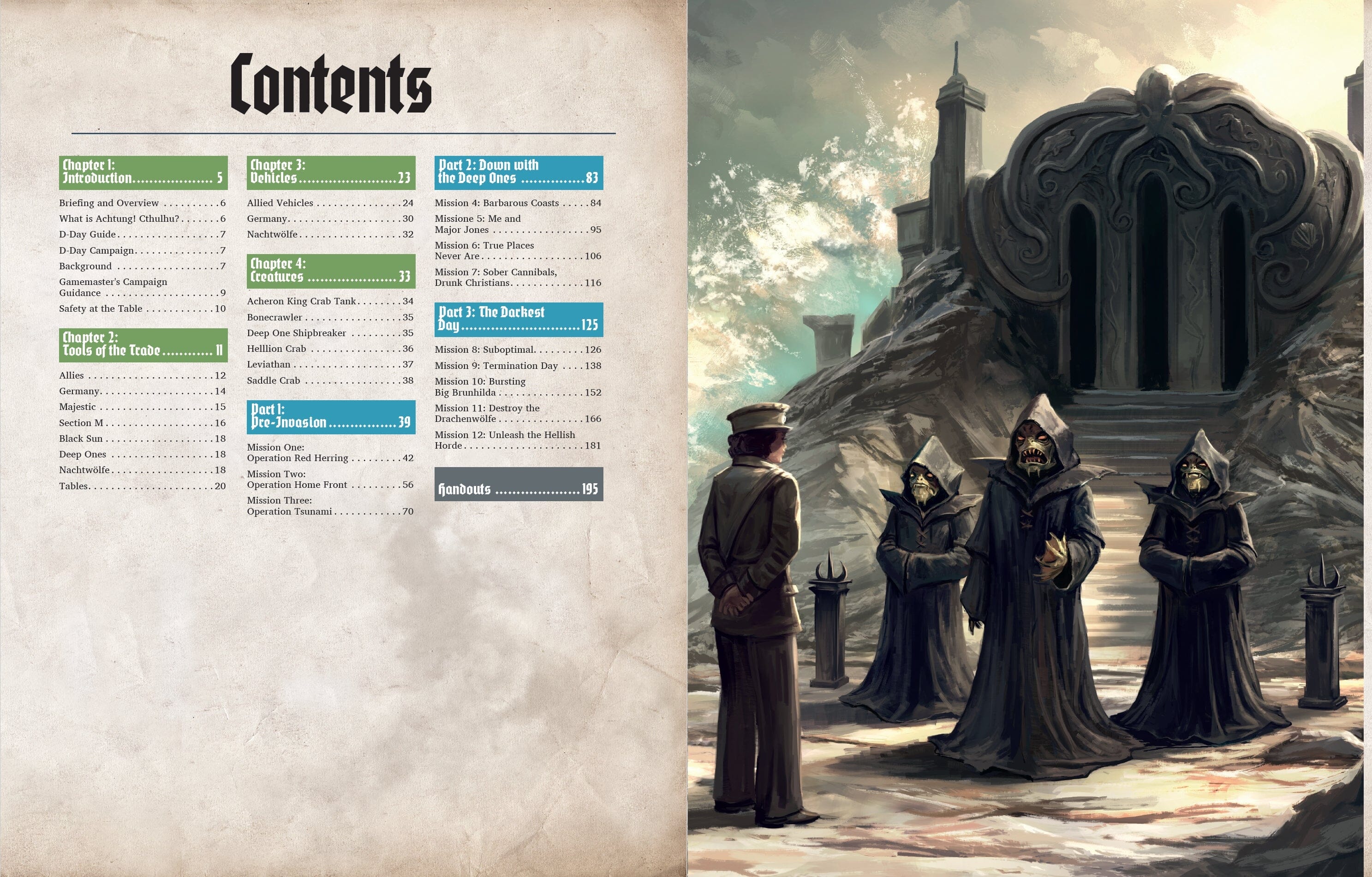 Modiphius Achtung! Cthulhu D-Day The Darkest Day libro Normandia