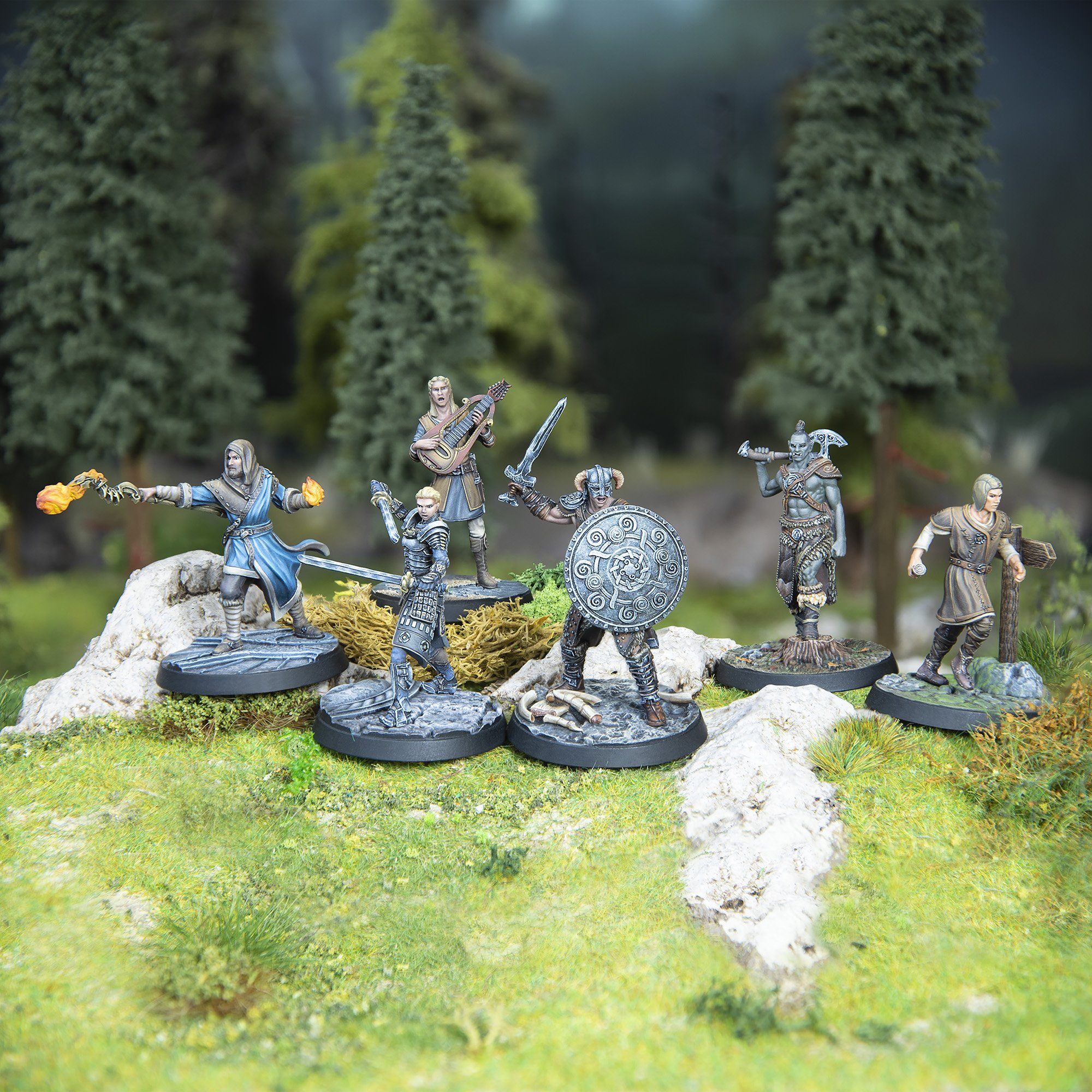 Modiphius Elder Scrolls Adventurer Wanderers miniature 32mm 6pz
