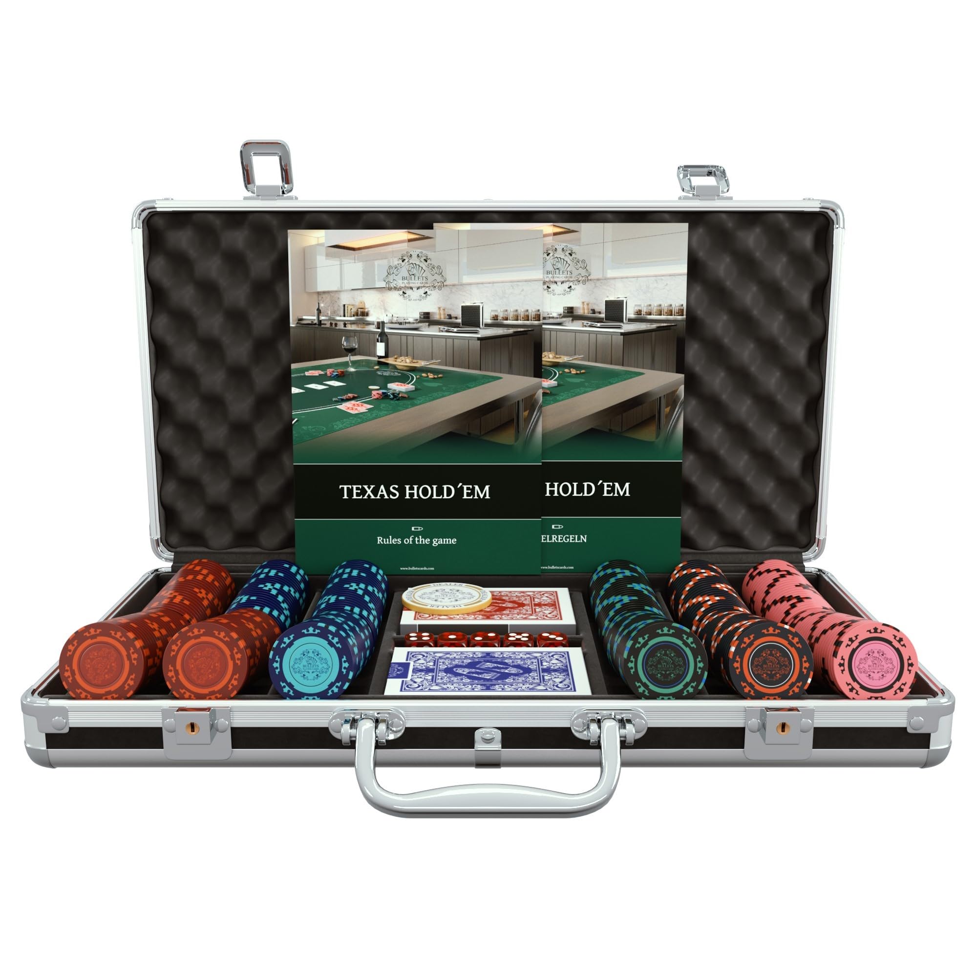 Bullets Corrado Valigetta Poker 300 Chip Clay Carte
