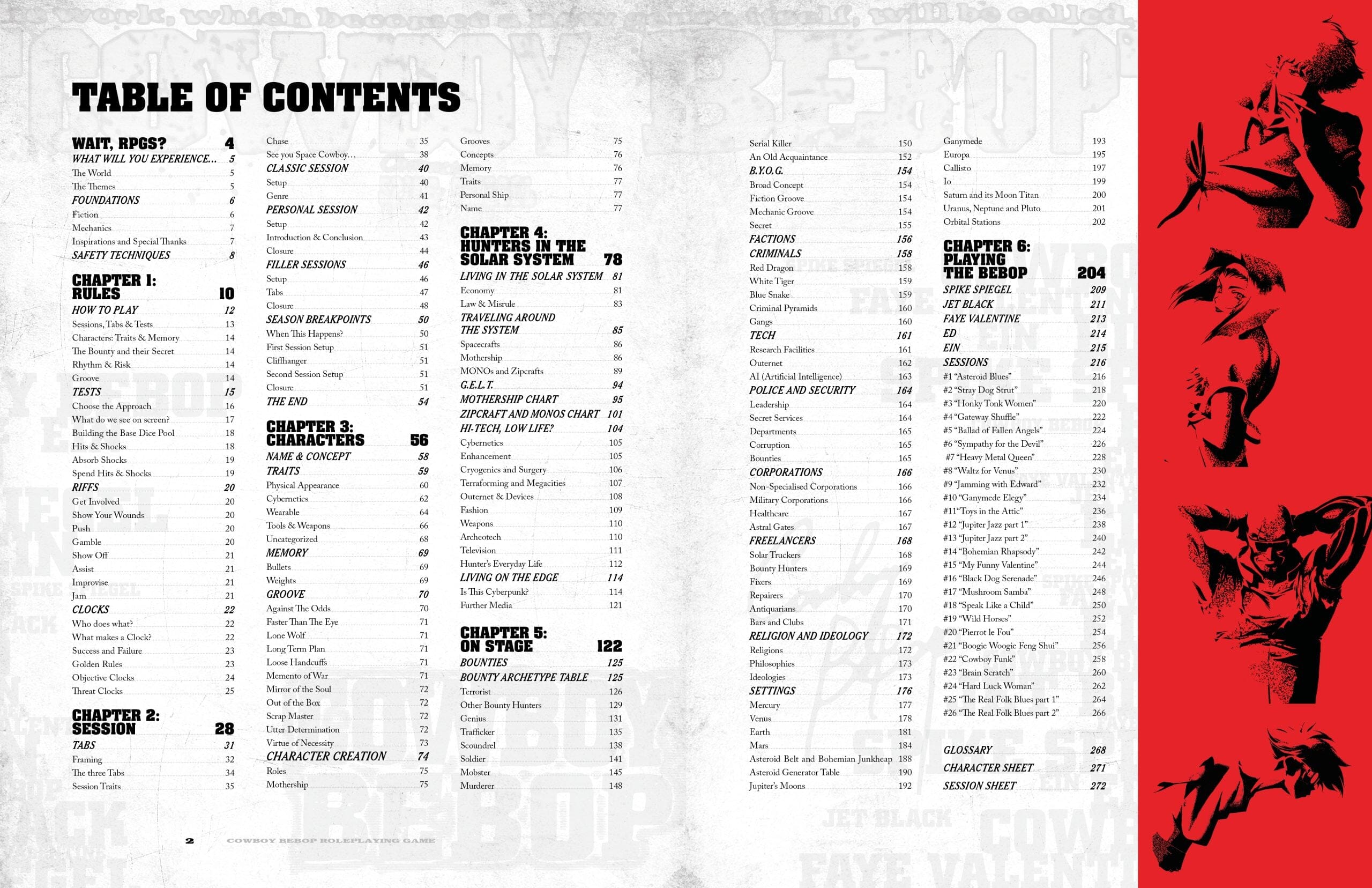 Cowboy Bebop Corebook Deluxe manuale 272 pagine